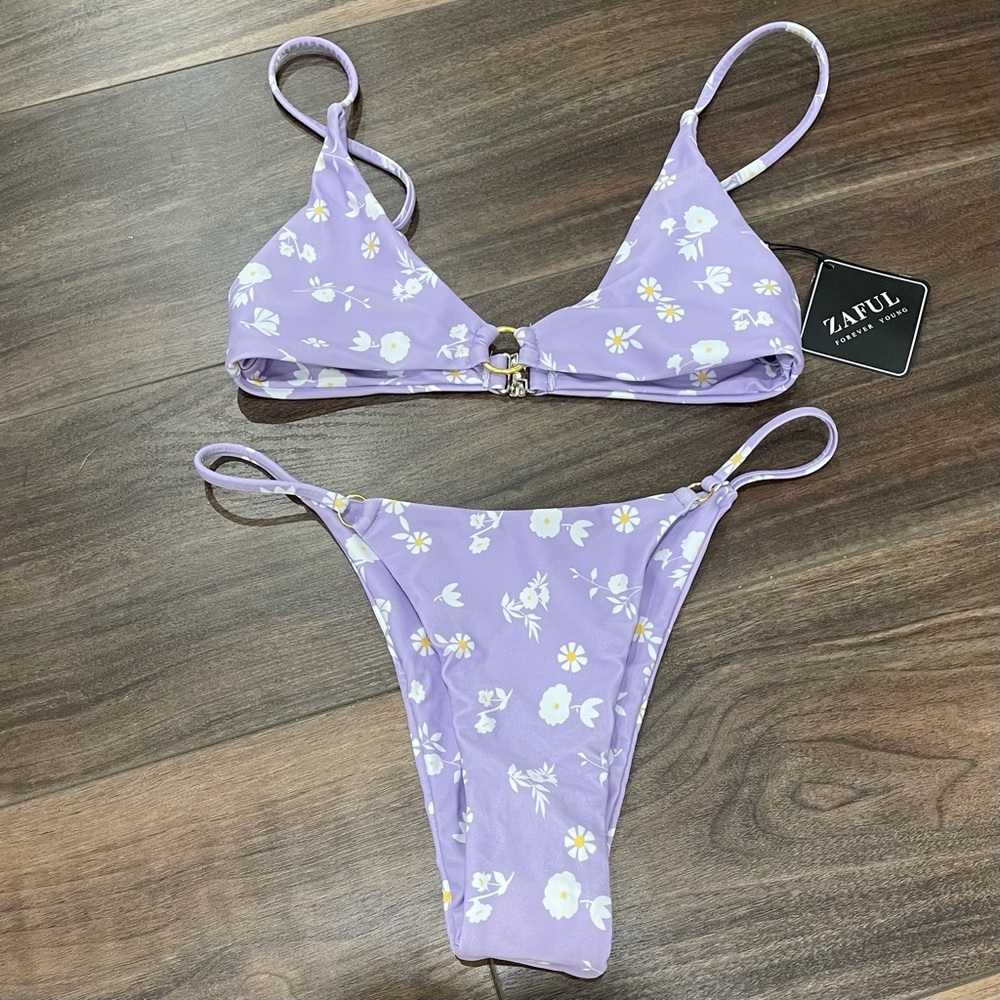 Zaful lilac floral bikini (tags on)
